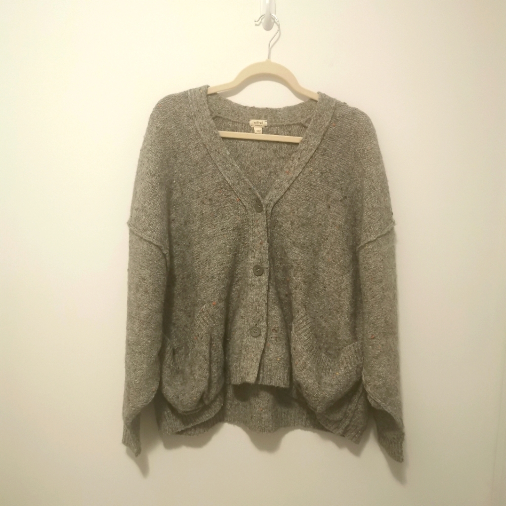 WILFRED | Oversized grey marled cardigan Sz XS